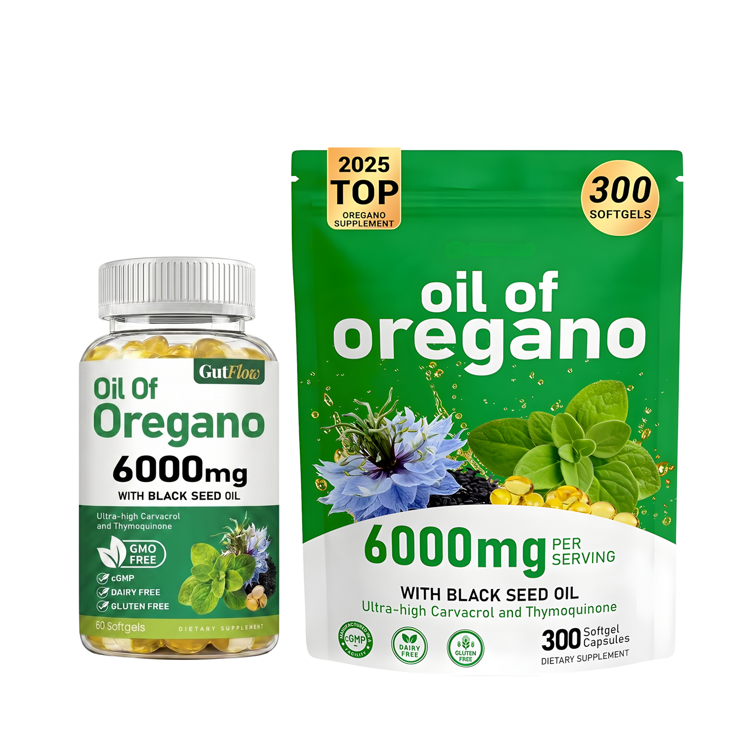 Ultra Pure Oregano Oil with Black Seed Oil