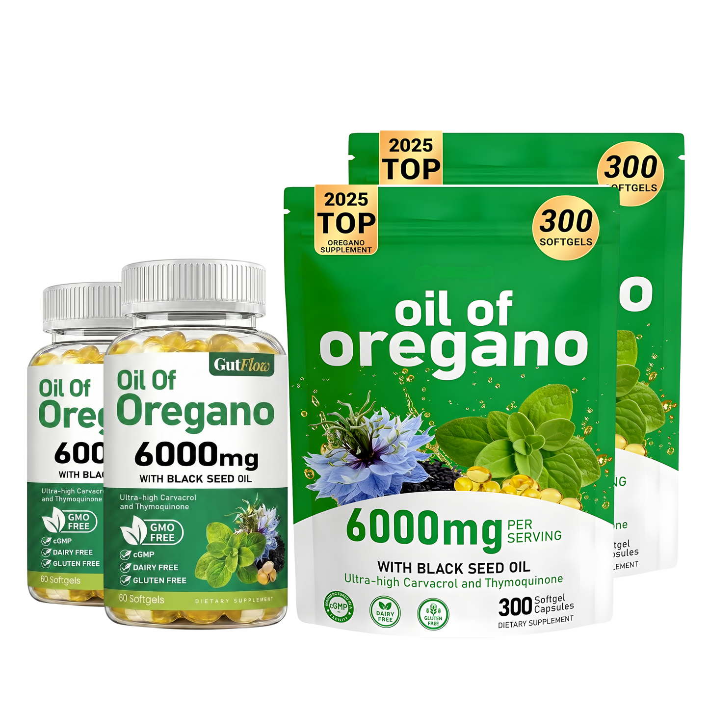 Ultra Pure Oregano Oil with Black Seed Oil